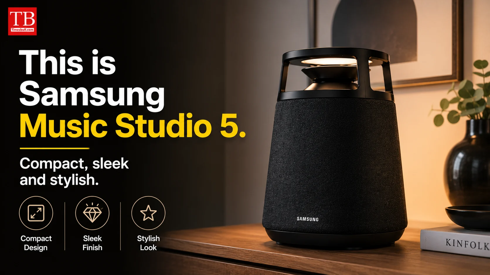 This is Samsung Music Studio 5. Compact, sleek and stylish.