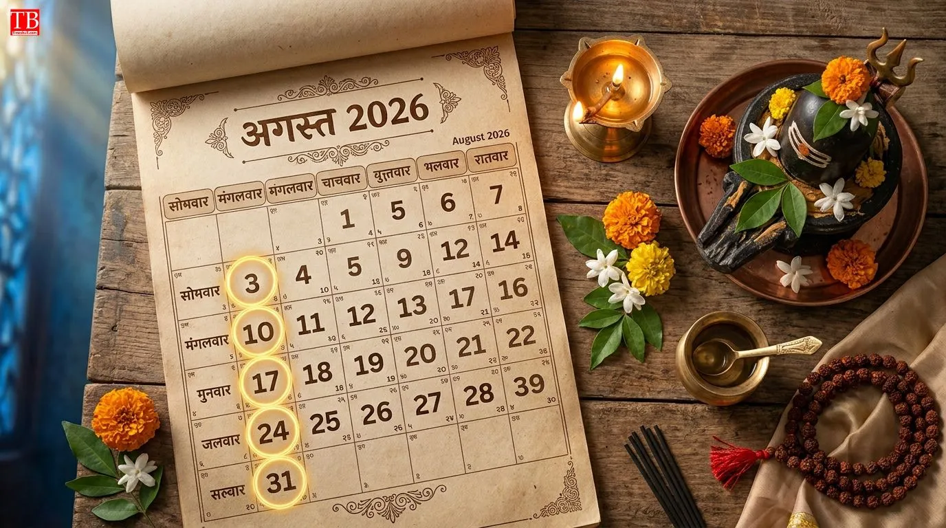 2026 में सावन सोमवार की तारीखें
