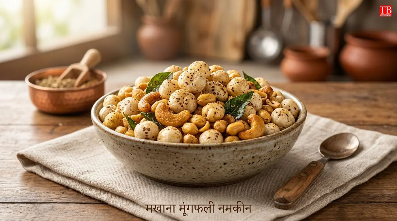 मखाना और मूंगफली की नमकीन – कुरकुरा और हेल्दी