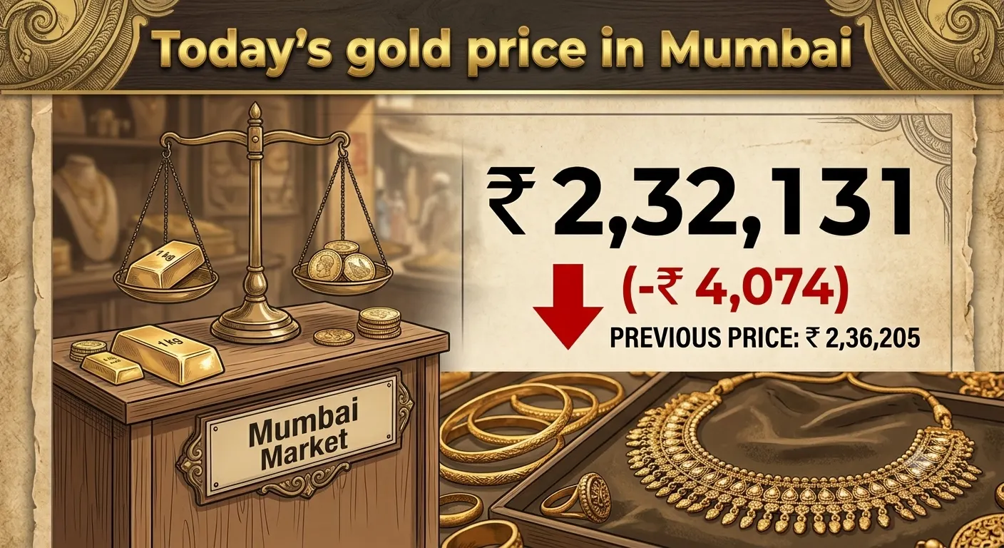 Today's gold price in Mumbai
