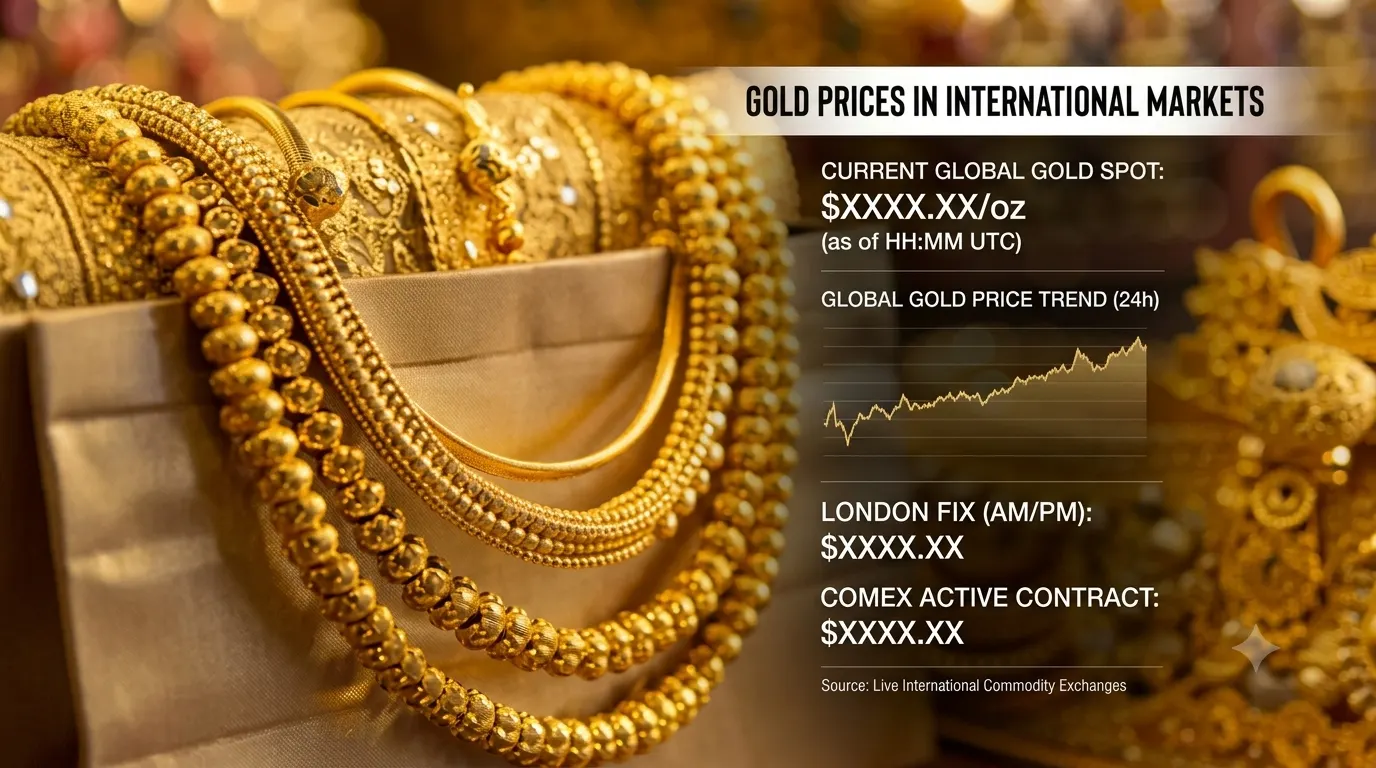Gold prices in international markets