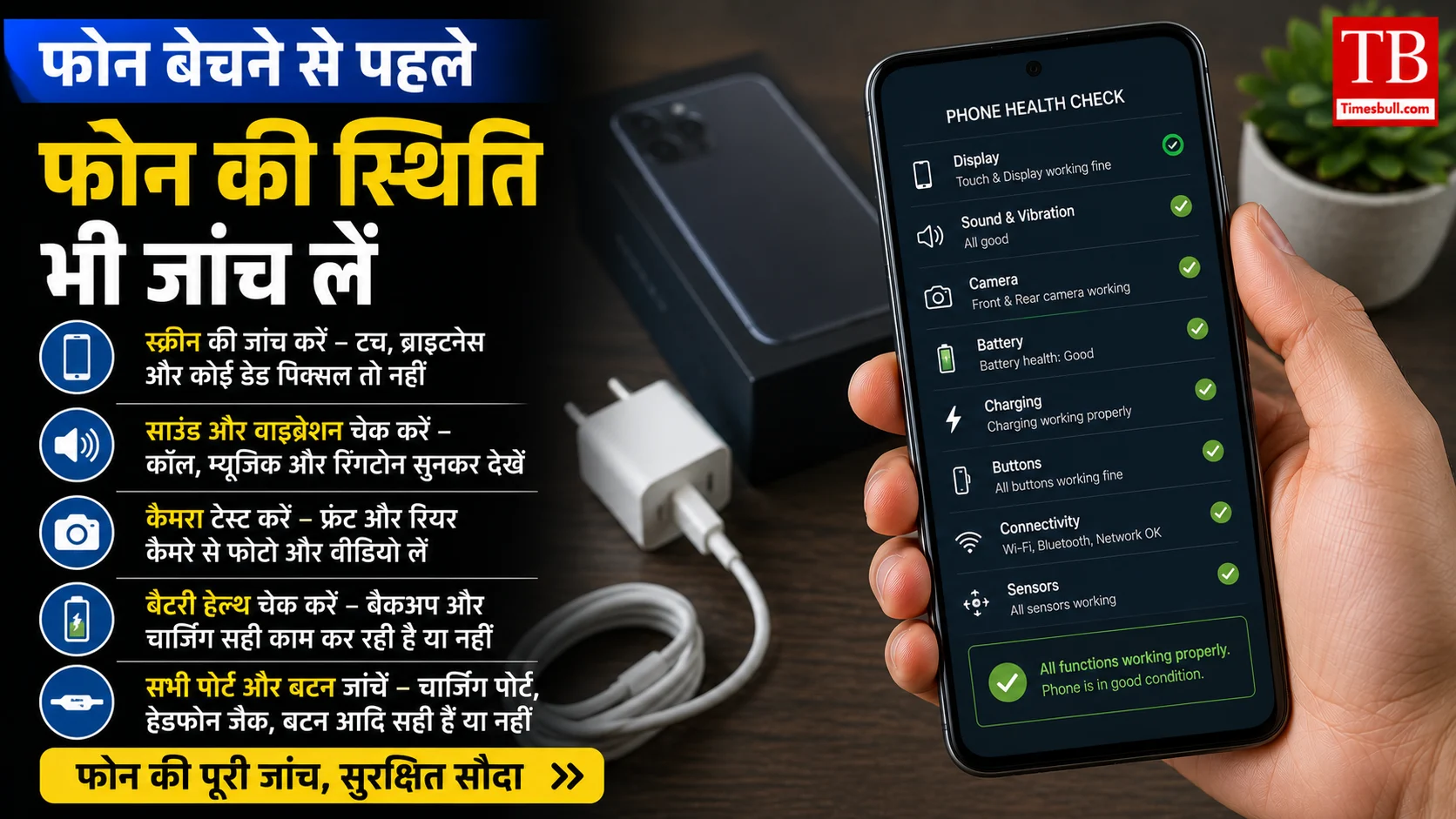 फोन की स्थिति भी जांच लें