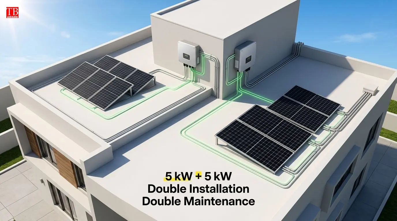 5 kW के दो सिस्टम में क्या परेशानी है?