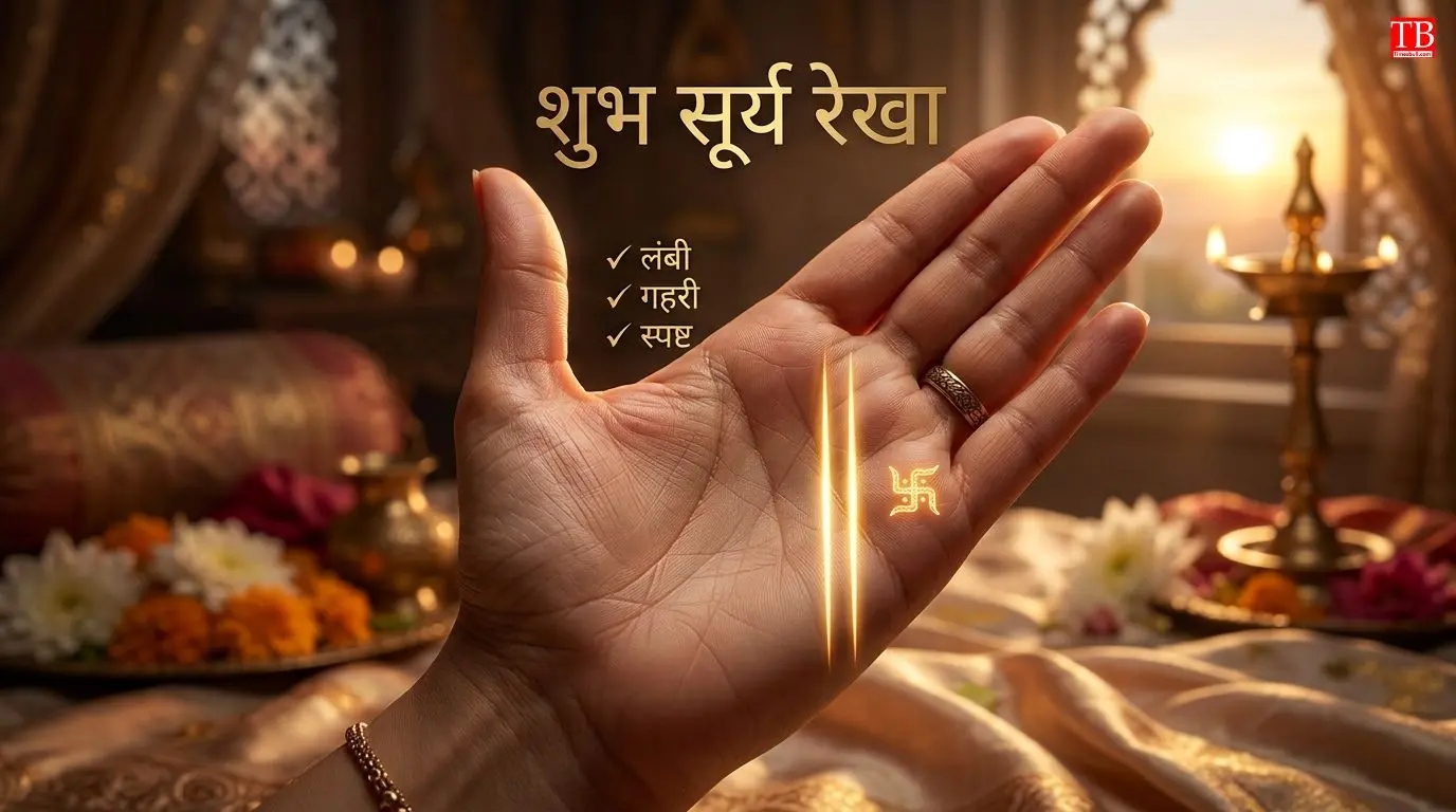 कैसी सूर्य रेखा होती है शुभ?