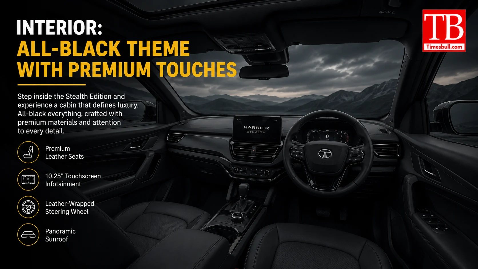 Interior: All-Black Theme with Premium Touches