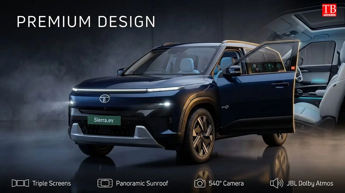 The Tata Sierra EV: Interior and exterior design