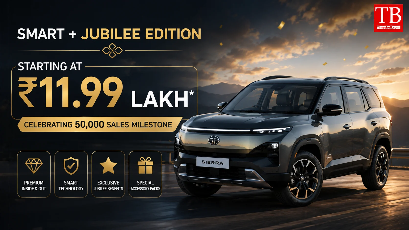 Smart + Jubilee Edition - starting at ₹11.99 lakh