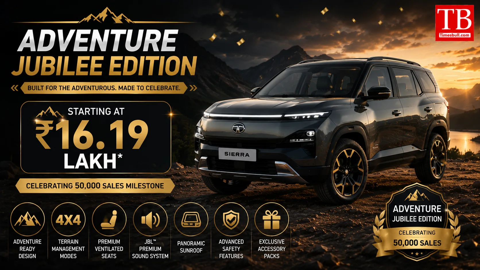 Adventure Jubilee Edition - Starting at ₹16.19 lakh