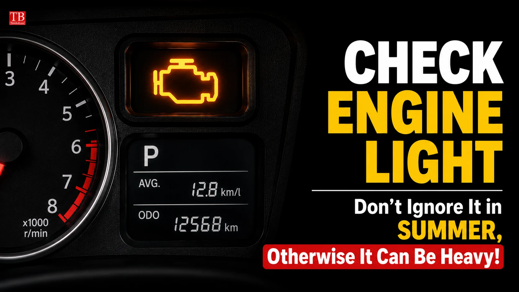 check engine light (left)