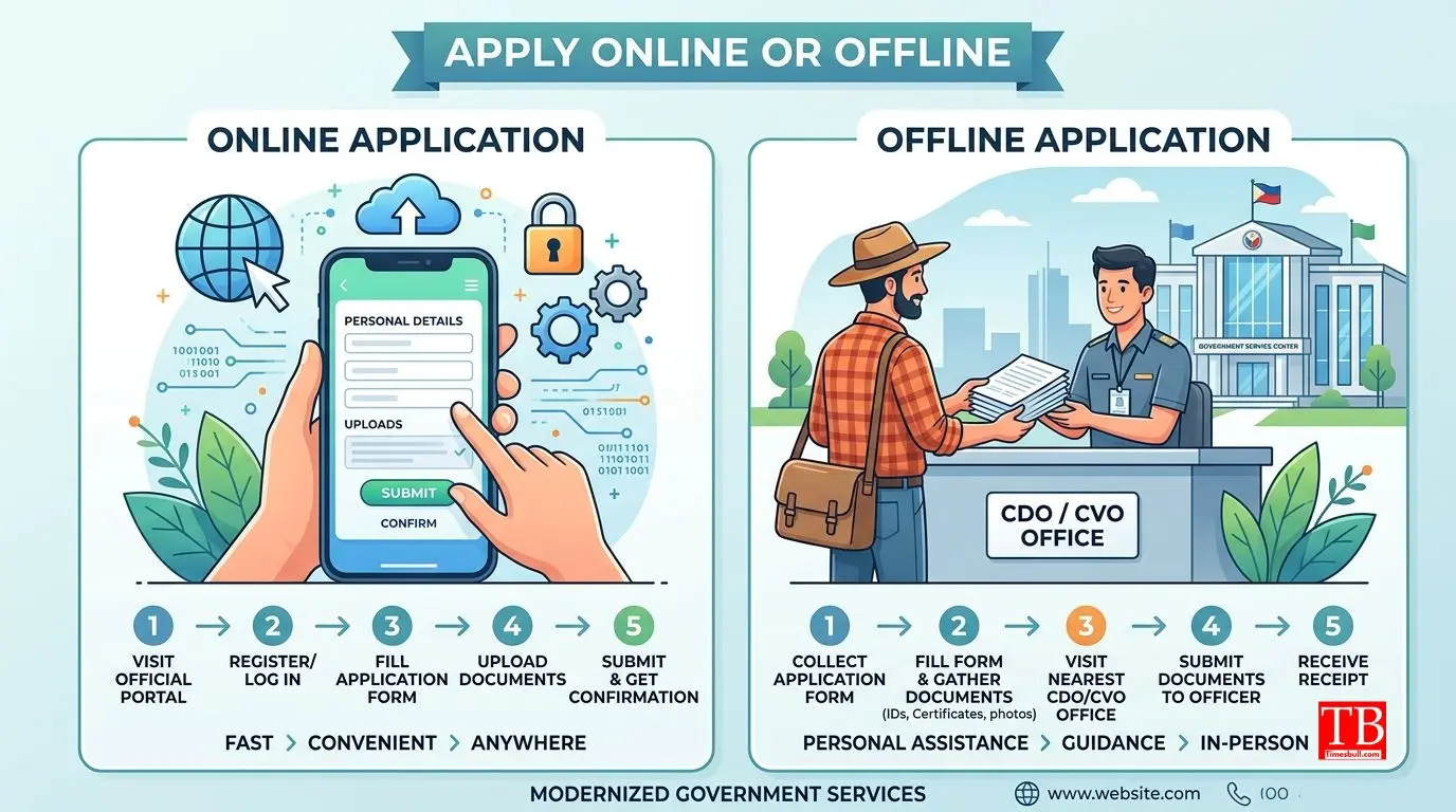 Application process: Both online and offline