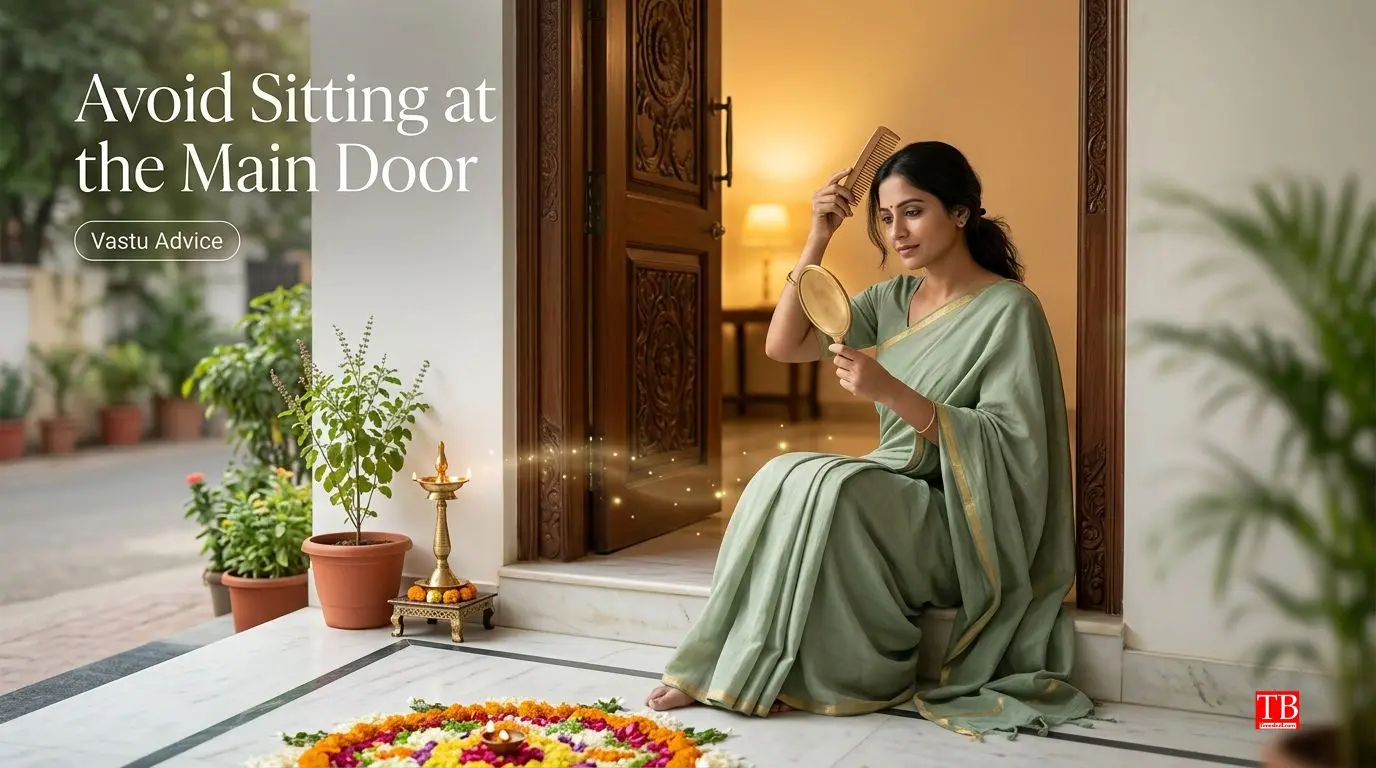 Sitting at the main door and talking or decorating: This&hellip;