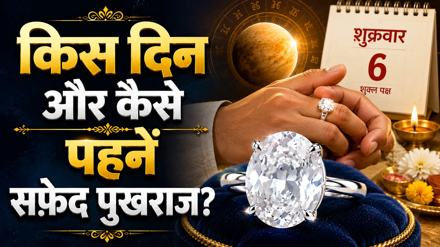 किस दिन और कैसे पहनें सफेद पुखराज?