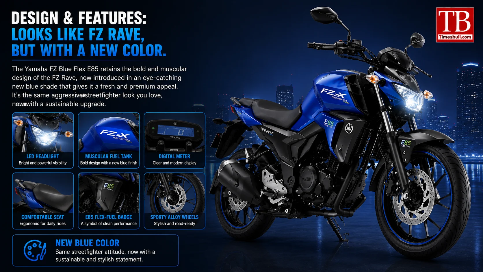 Design and Features: Looks like FZ Rave, but with a&hellip;