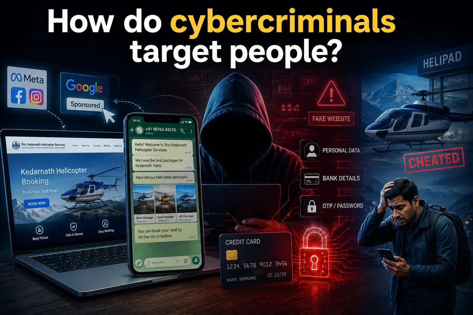 How do cybercriminals target people?