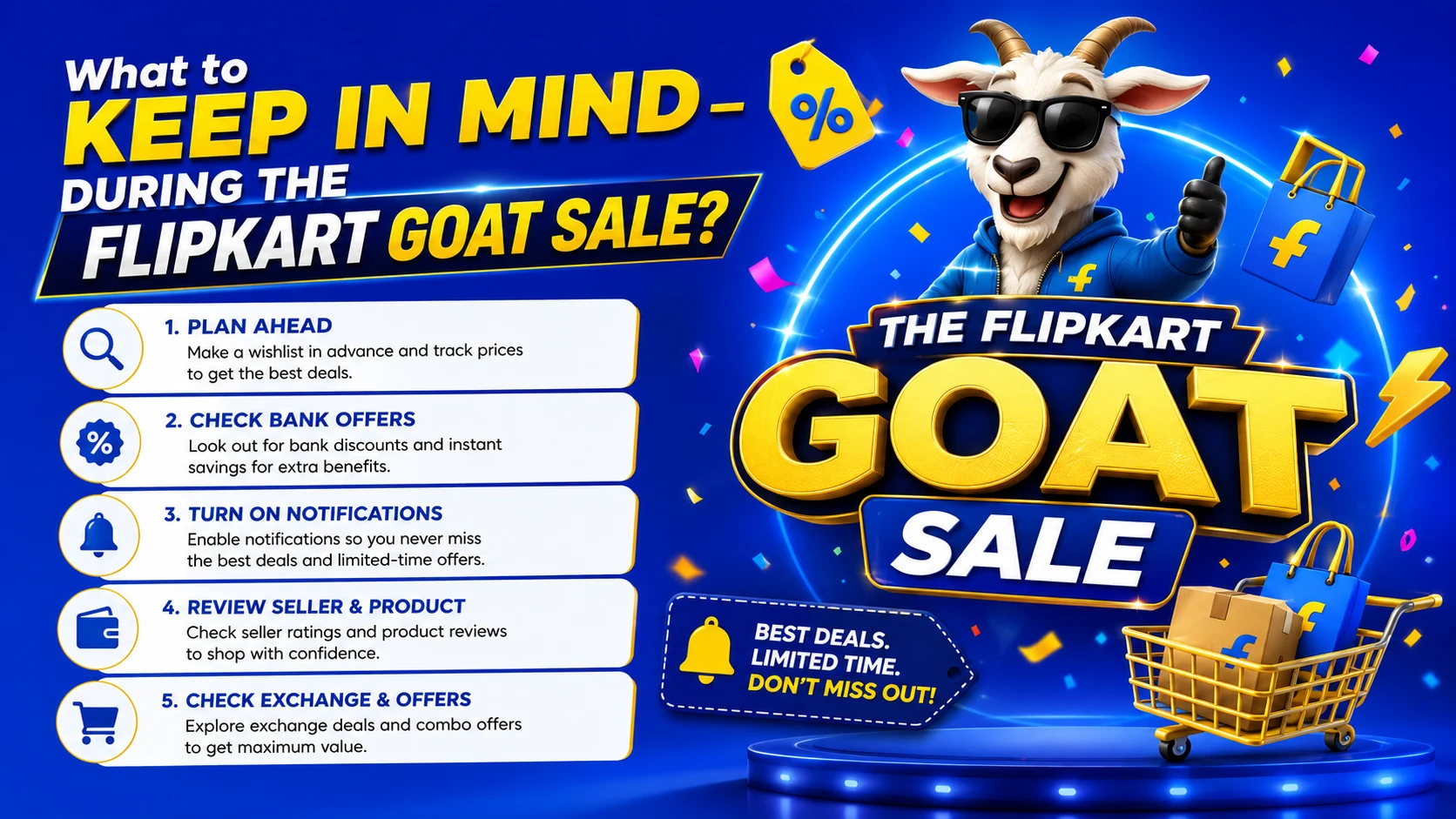 What to keep in mind during the Flipkart GOAT Sale?