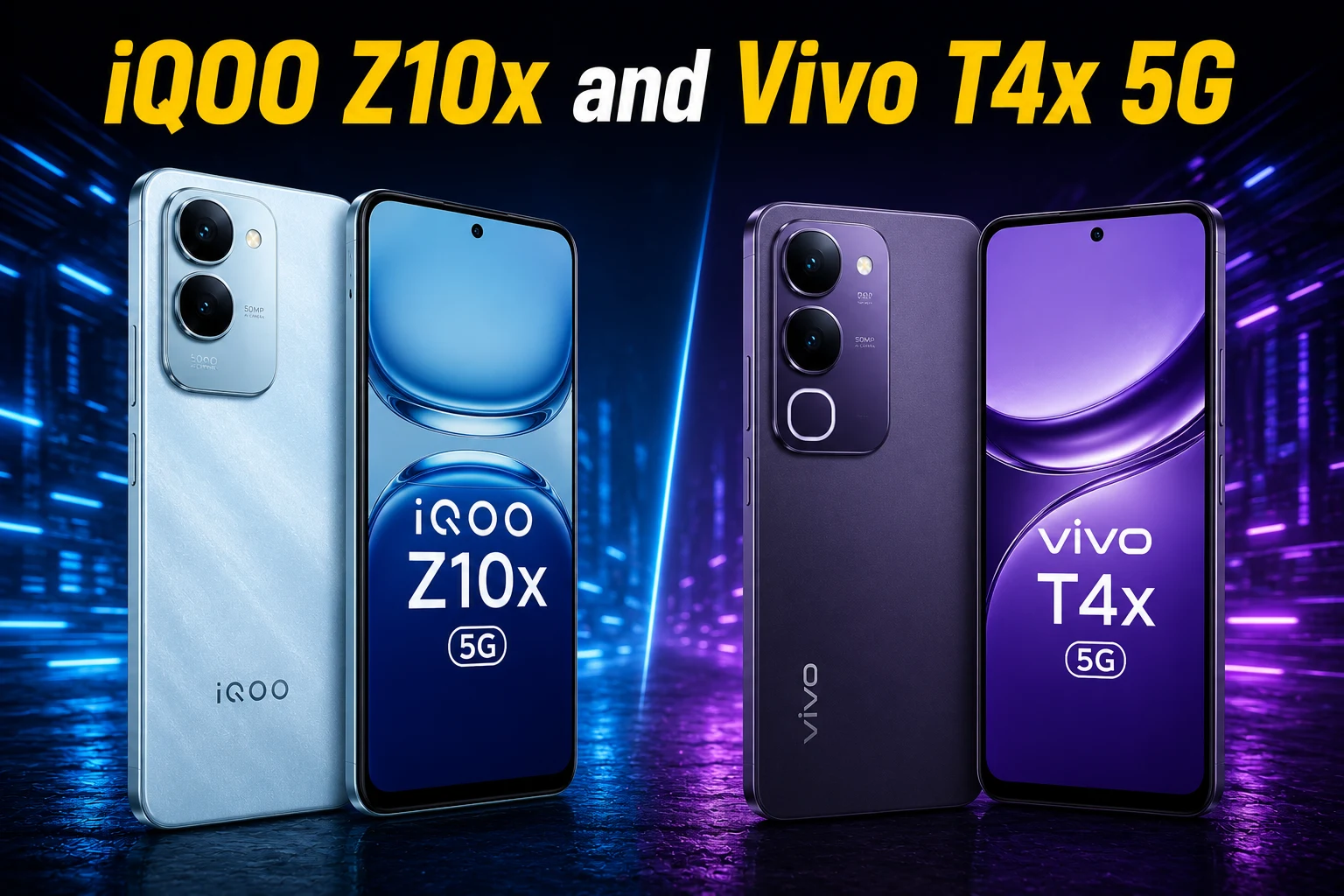 iQOO Z10x and Vivo T4x 5G