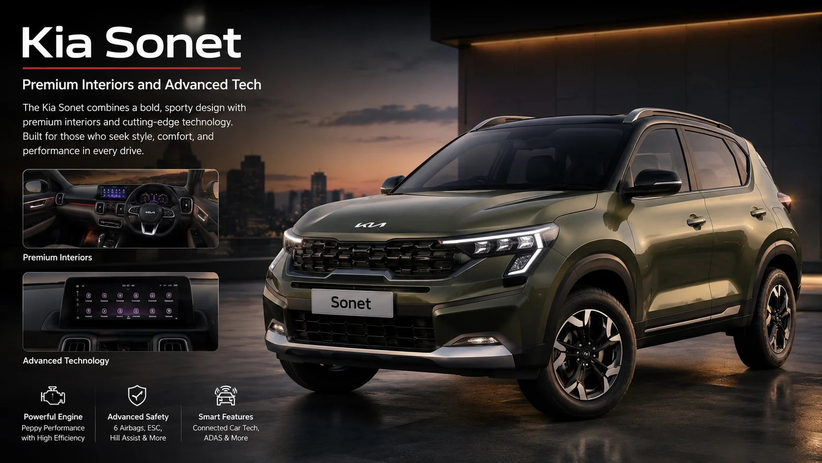 Kia Sonet - Premium Interiors and Advanced Tech