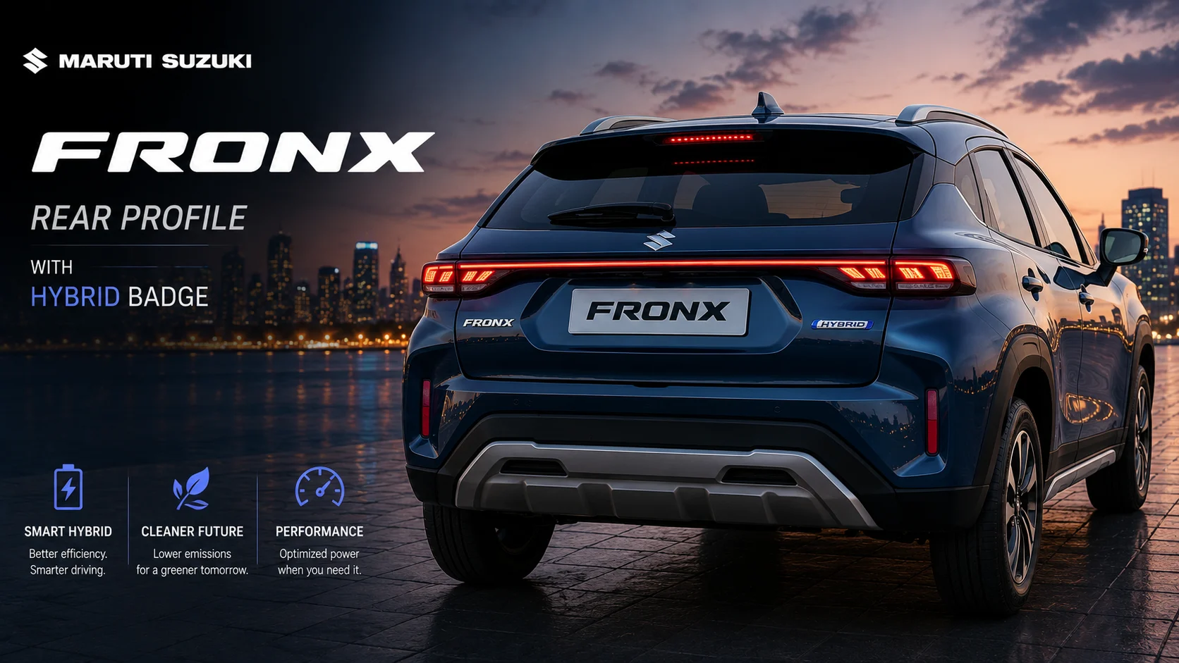 Rear profile with hybrid badge