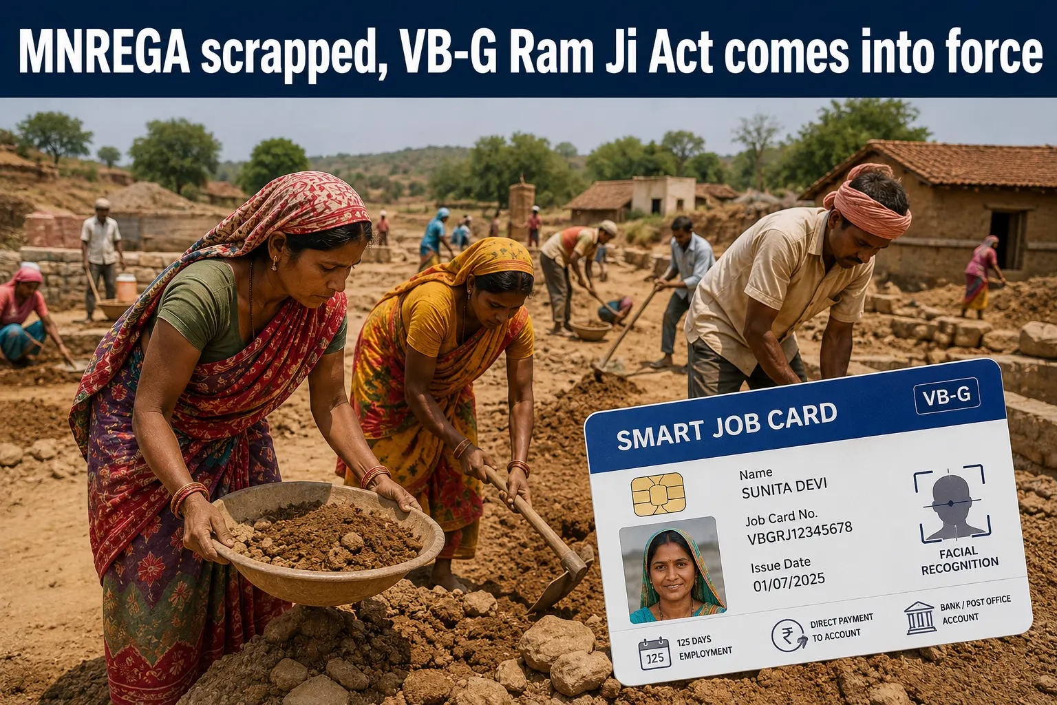 MNREGA scrapped, VB-G Ram Ji Act comes into force