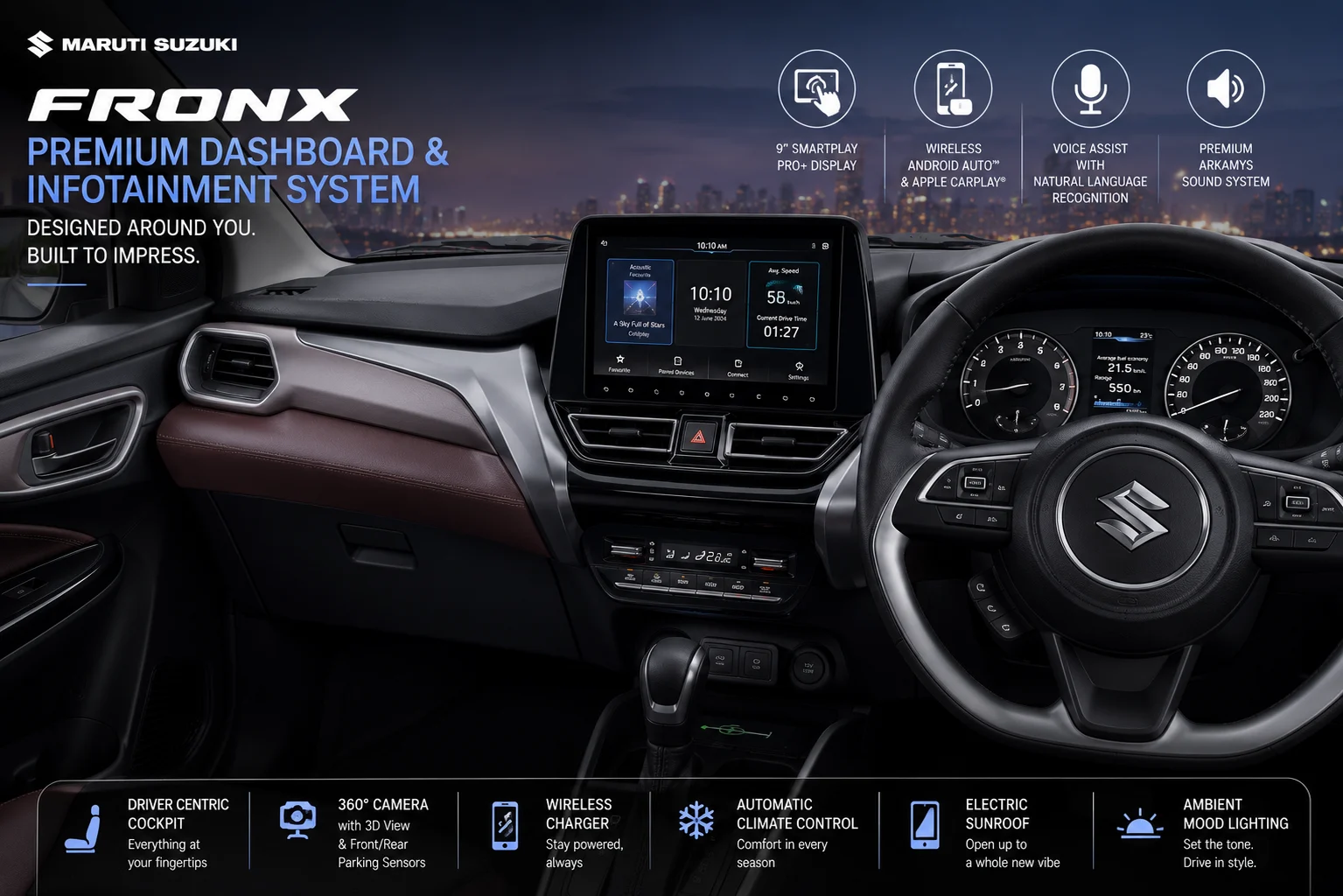 Premium dashboard and infotainment system