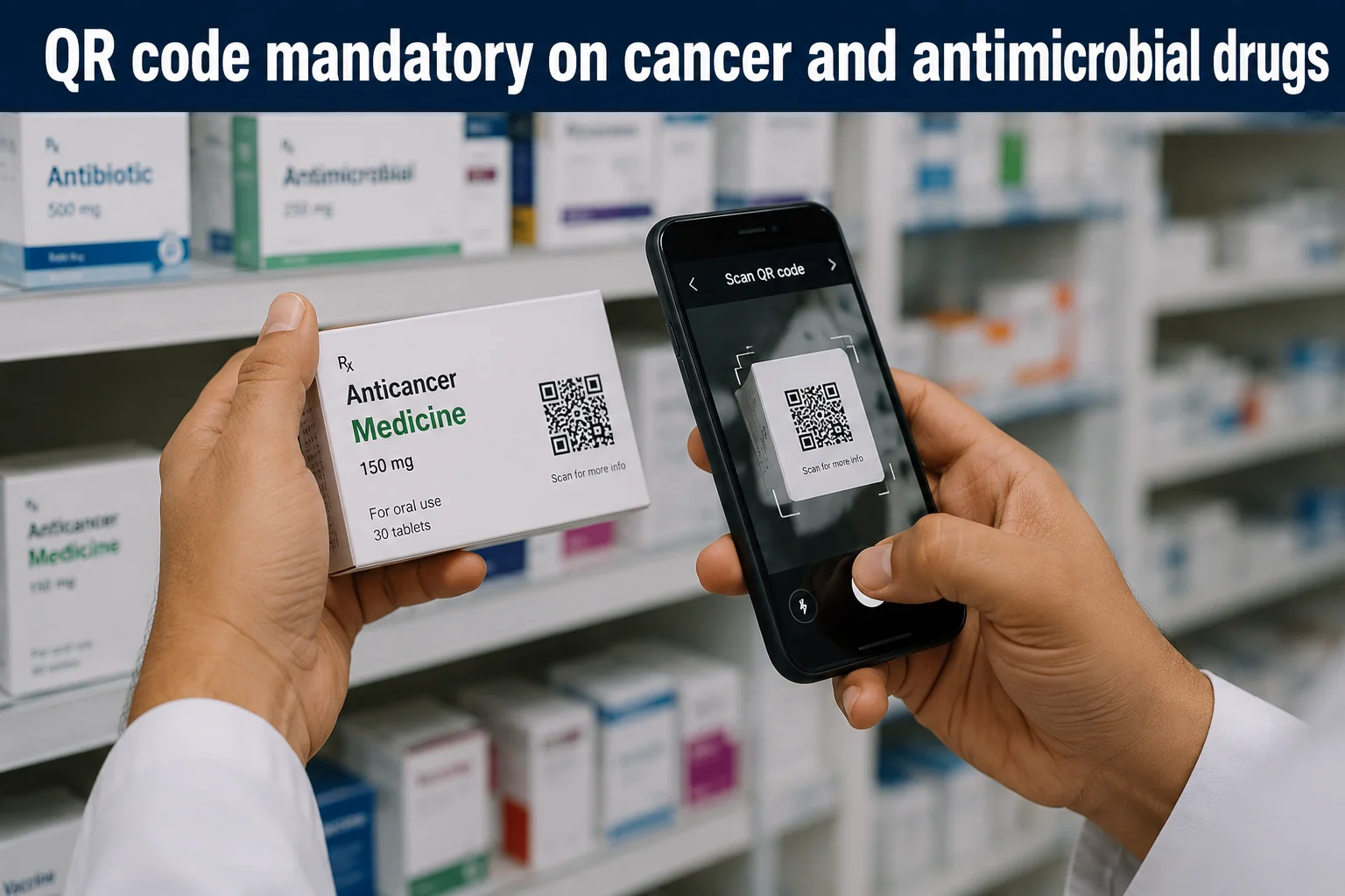 QR code mandatory on cancer and antimicrobial drugs