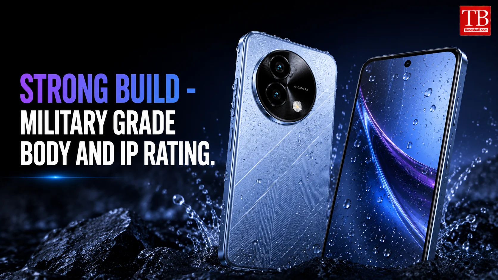 Strong build - Military grade body and IP rating.