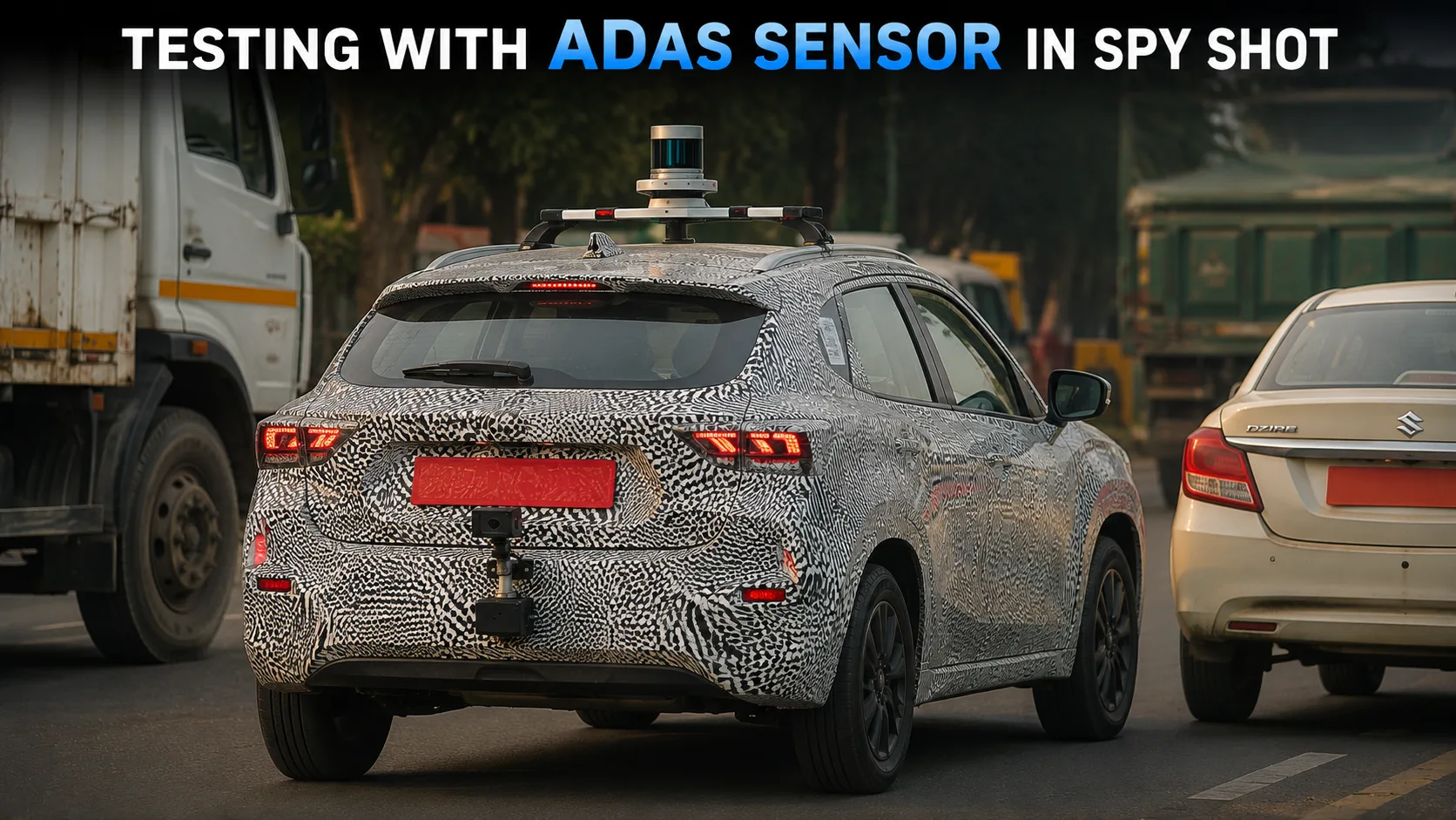 Testing with ADAS sensor in Spy Shot