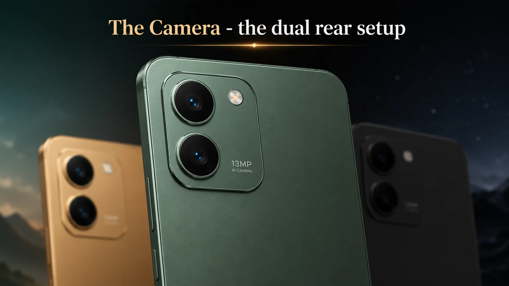The camera - the dual rear setup.