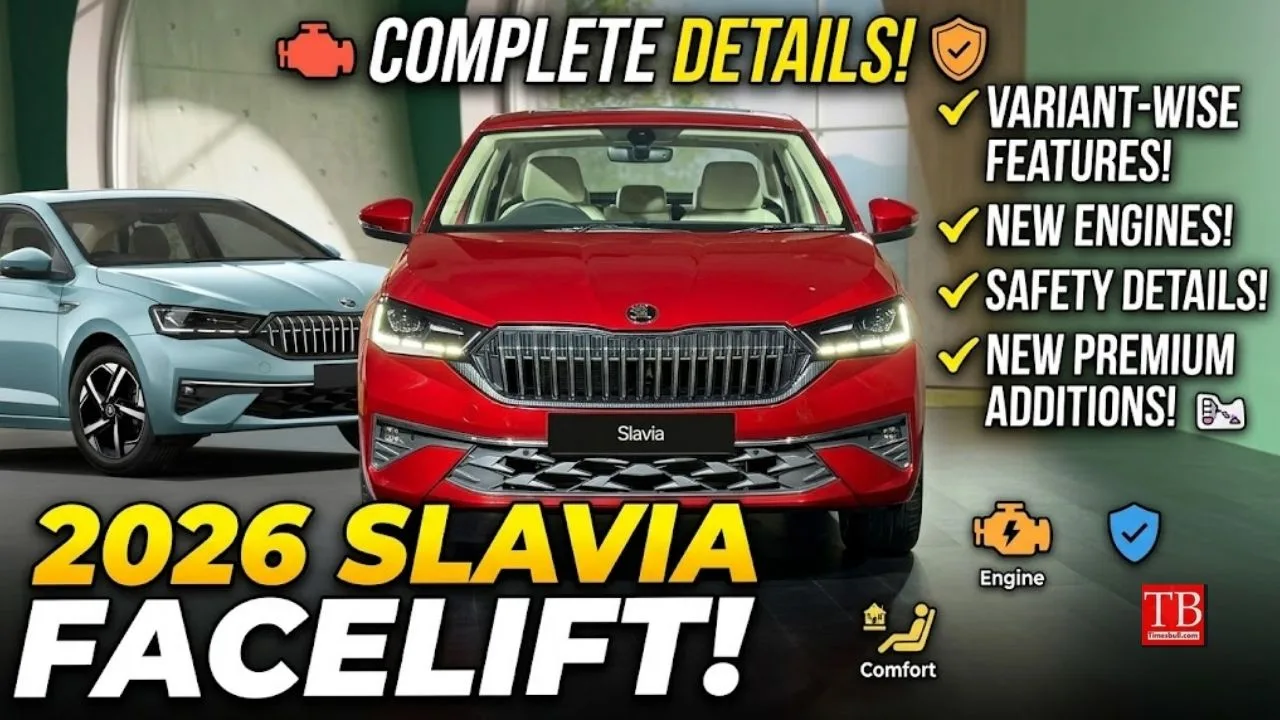 2026 Skoda Slavia Facelift Revealed with Premium Cabin and Fresh Styling