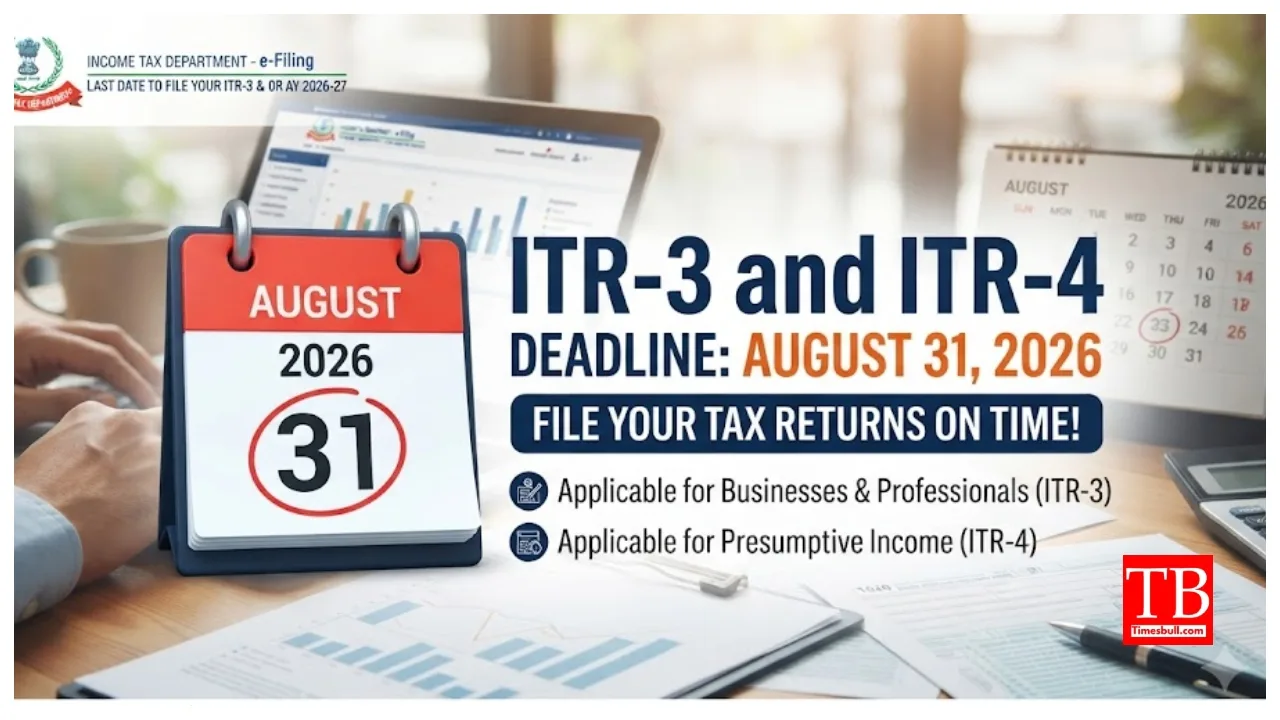 ITR-3 and ITR-4 Deadline Aug 31 – Which Form Should You Choose?
