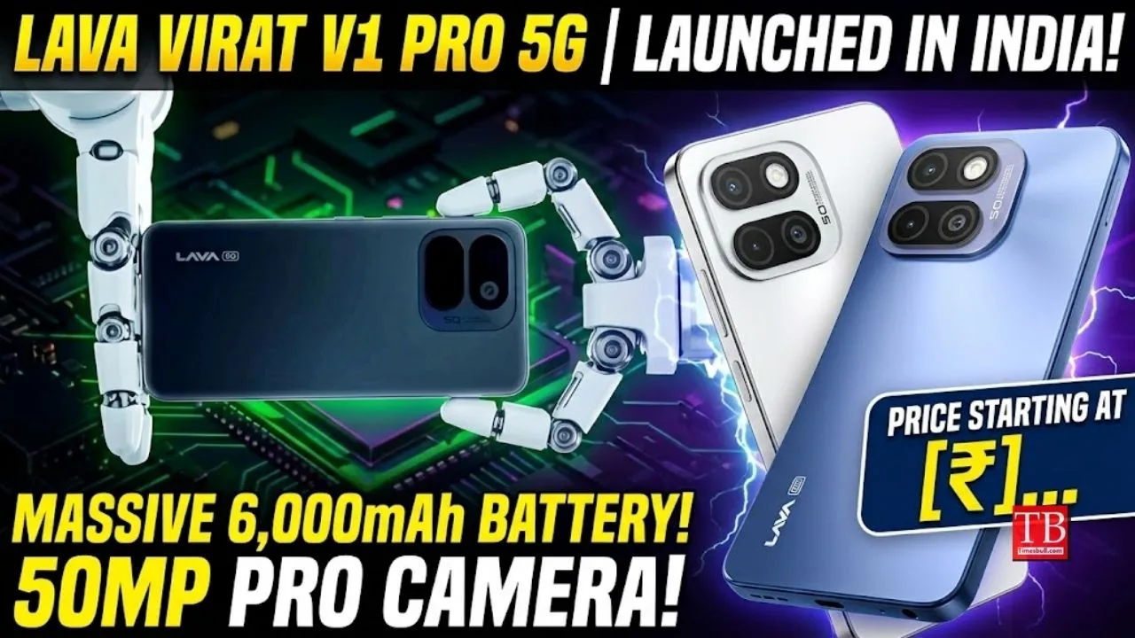 Lava Virat V1 Pro 5G Launched With 6,000mAh Battery, 50-Megapixel Camera