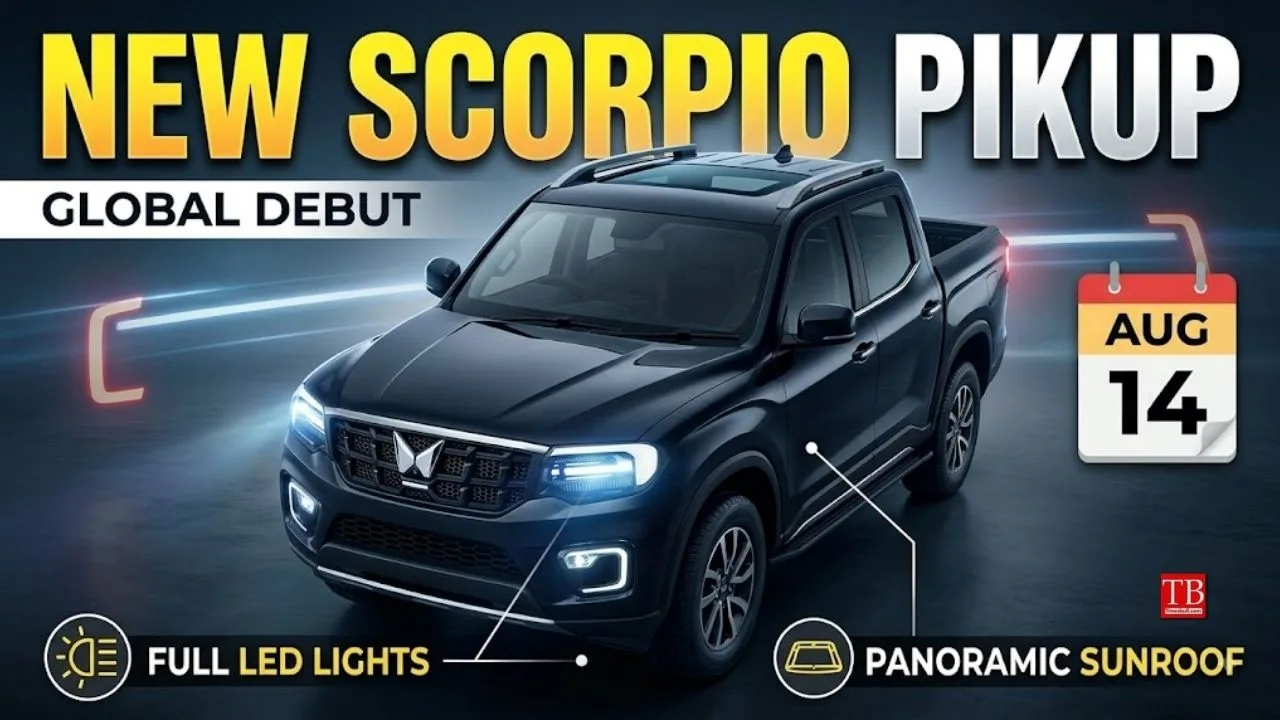 Mahindra Scorpio Pikup To debut on August 14; will feature LED lights and Panoramic sunroof