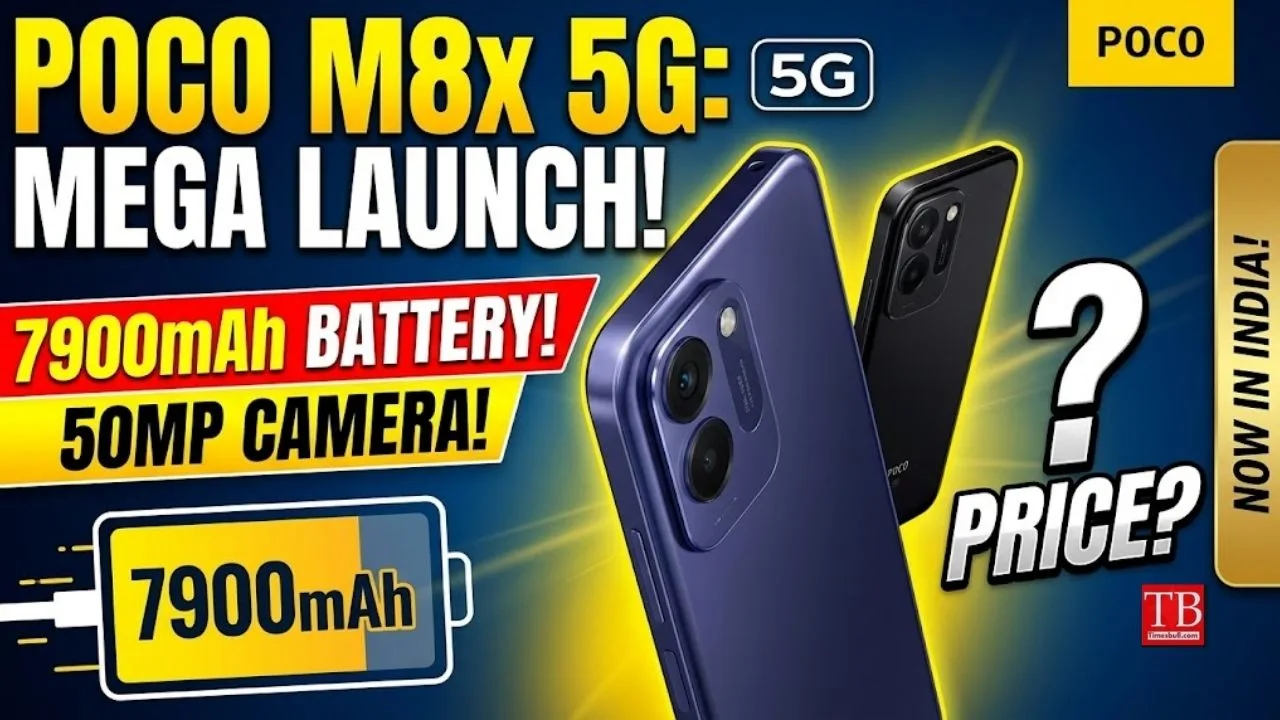 Poco M8x 5G Launched With 7,900mAh Battery, 22.5W wired reverse charging in India