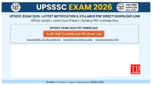 UPSSSC Exam Calendar 2026