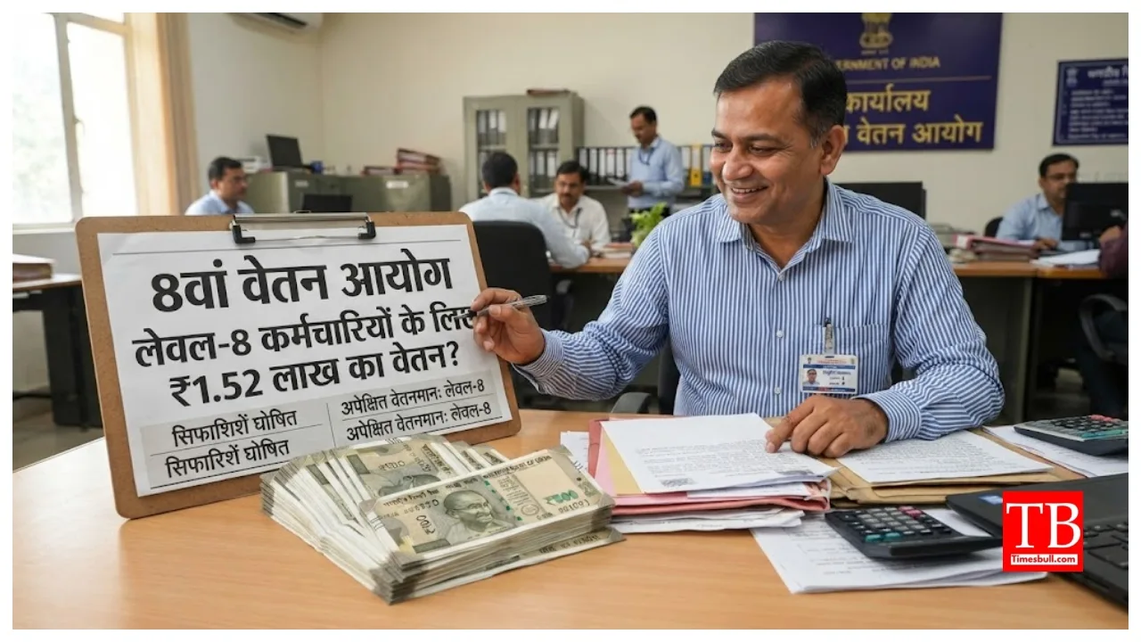 8th Pay Commission – ₹1.52 Lakh Salary for Level-8 Employees? Full Calculation