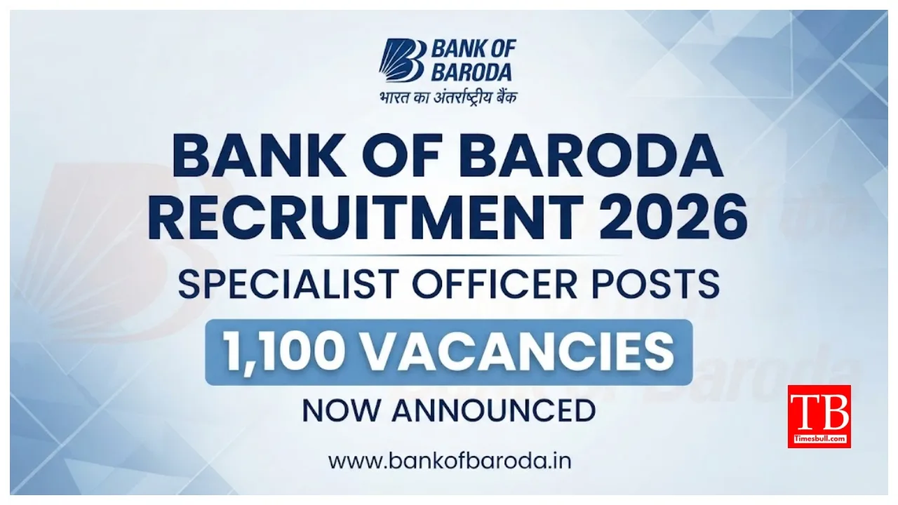 BOB Vacancy 2026 – How to Apply for 1,100 Specialist Officer Posts, Check Complete Details