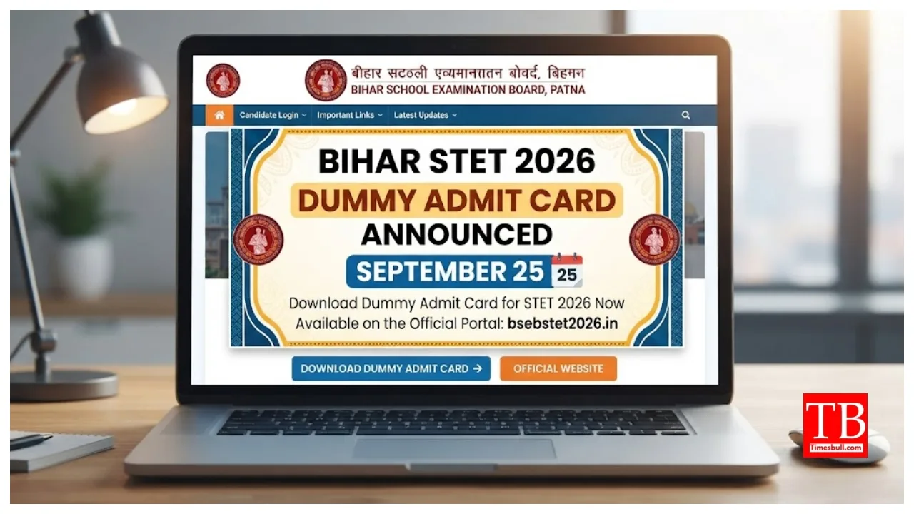 Bihar STET 2026 – How to Download Dummy Admit Card at stetregistration.cbrt.co.in