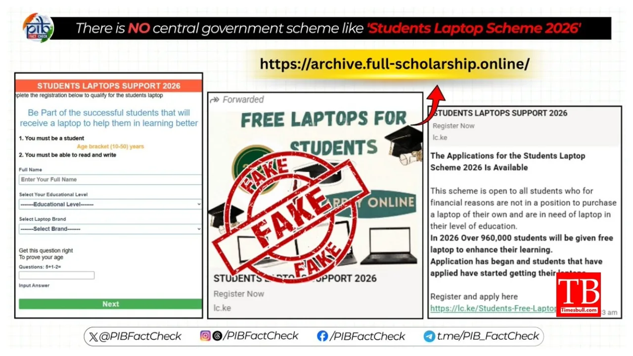 Free Laptop Scheme 2026  – Viral Free Laptop Message Is a Scam, Here’s the Truth