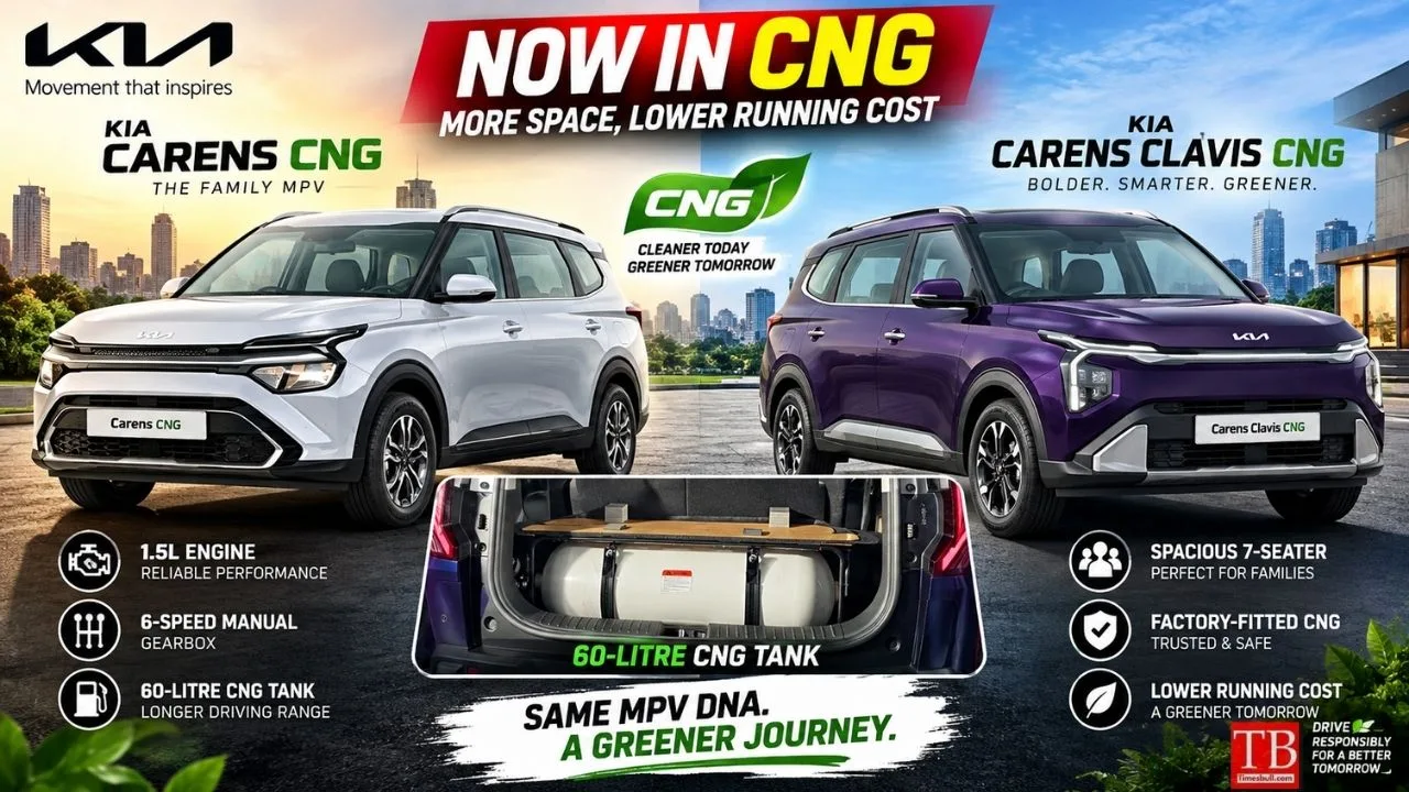 Kia Carens CNG and Carens Clavis CNG Launched – Starting at ₹12.12 Lakh, Check Features