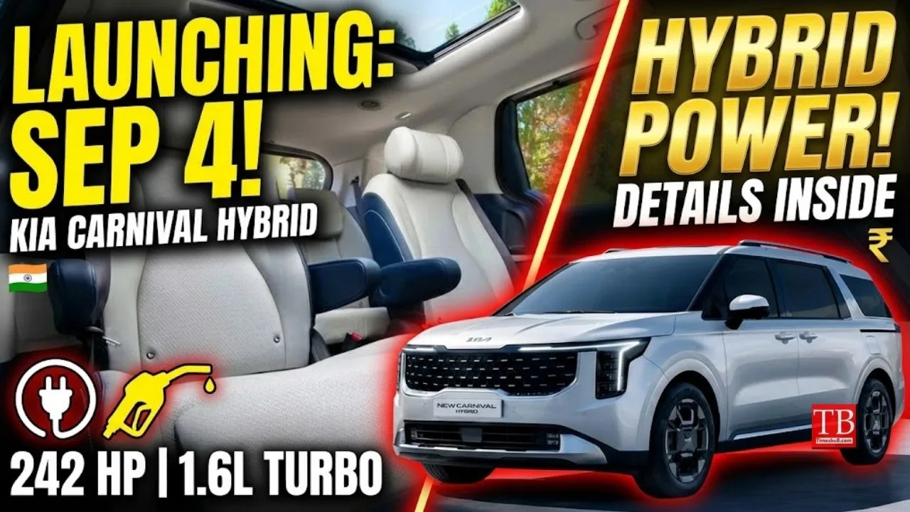 Kia Carnival Hybrid to launch with 242hp power and Premium Features on September 4