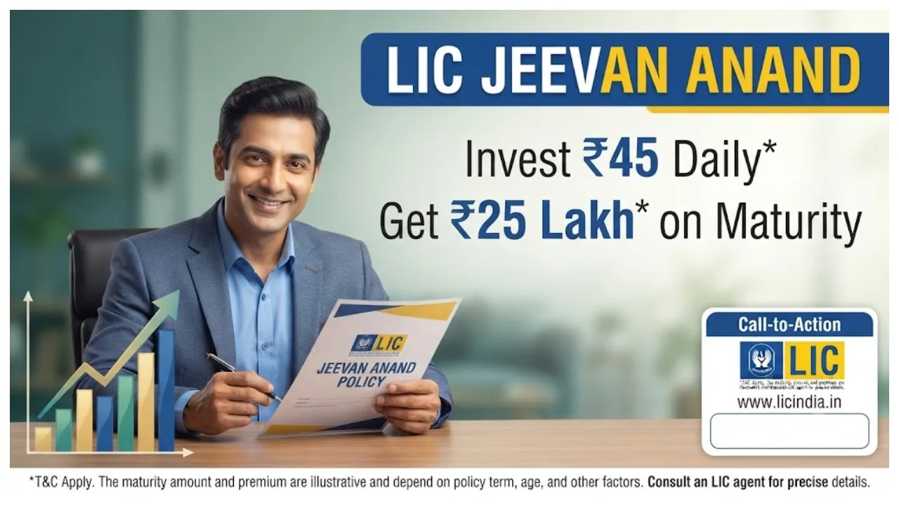 LIC Scheme – How Just ₹45 Daily Investment Can Grow into ₹25 Lakh