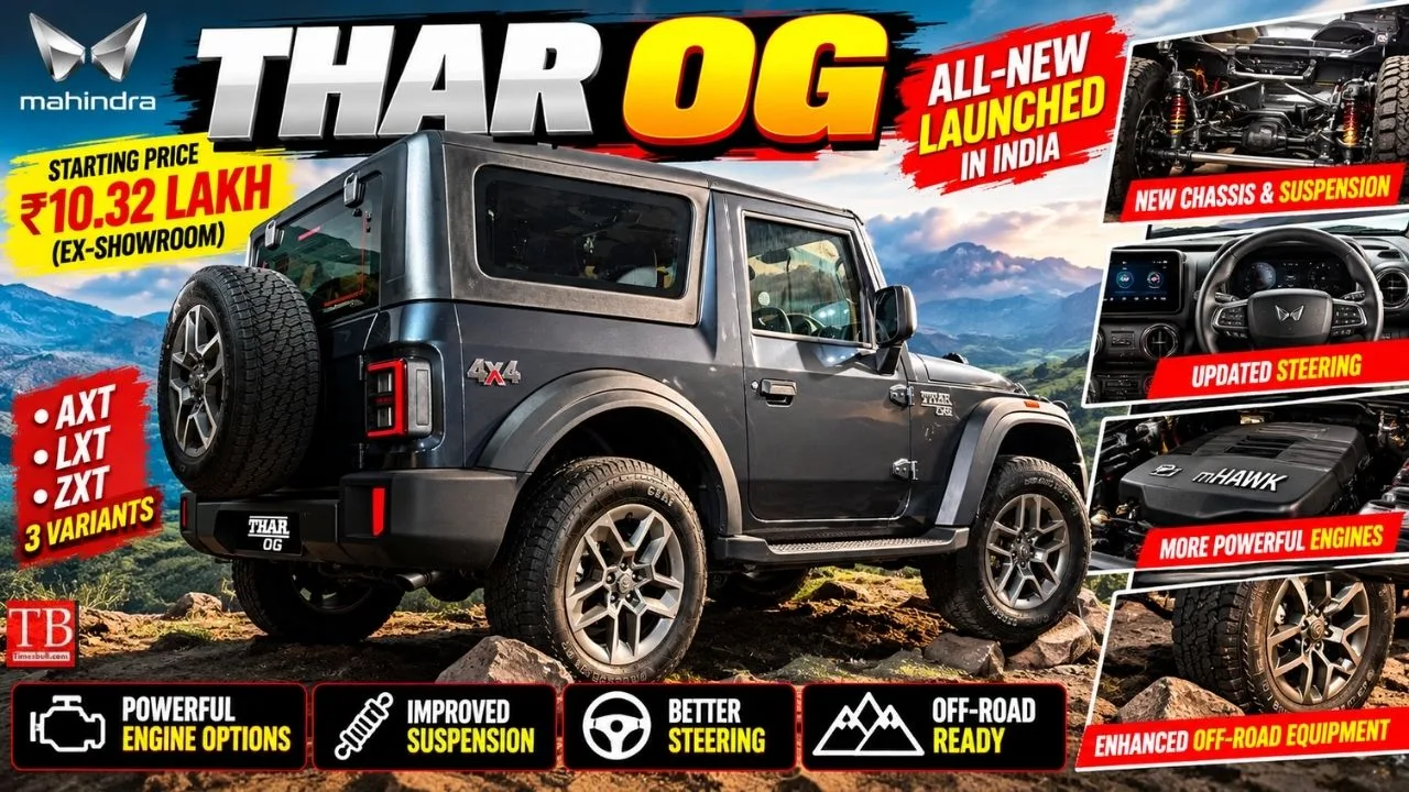 Mahindra Thar OG – Get Full details on prices and variant-wise features