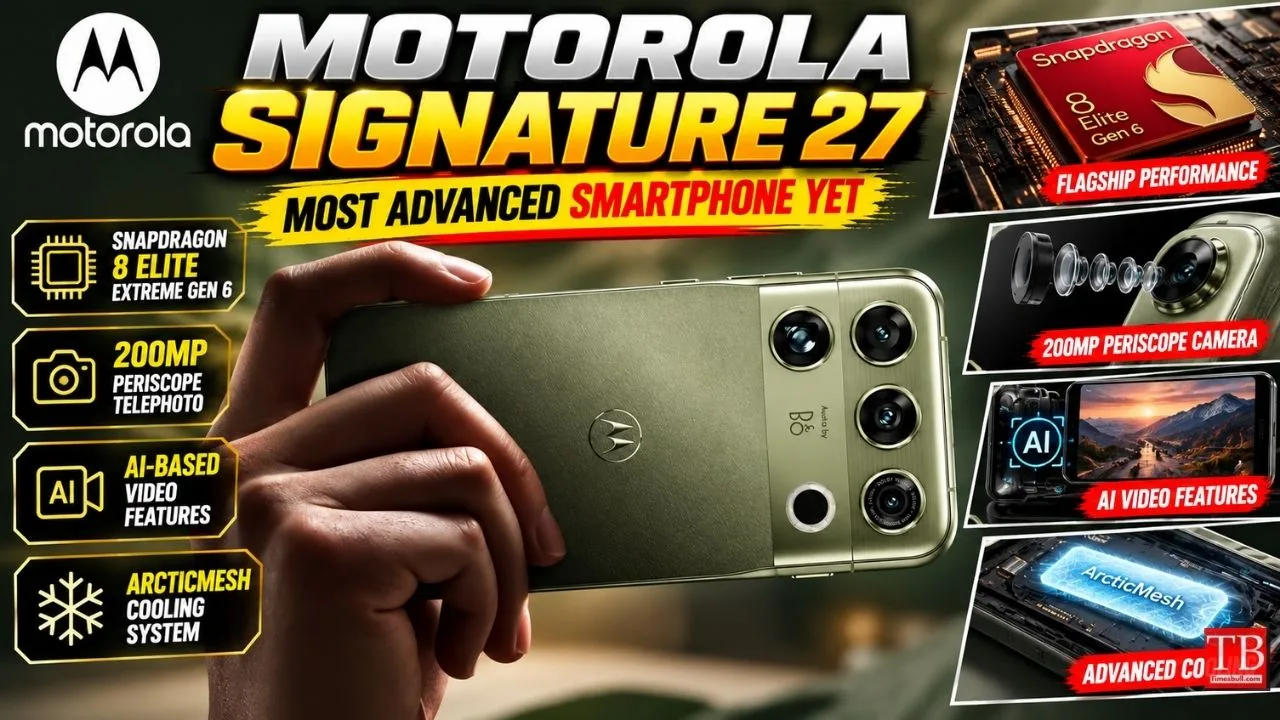 Motorola Signature 27 Debuts with Snapdragon 8 Elite Extreme Gen 6, 200MP Camera, AI video features