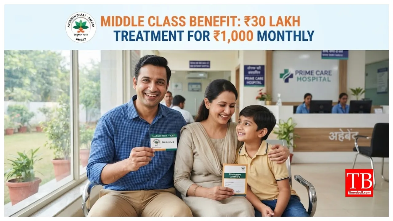 Big News for Middle Class – ₹30 Lakh Medical Cover for Just ₹1,000/Month, Check Details
