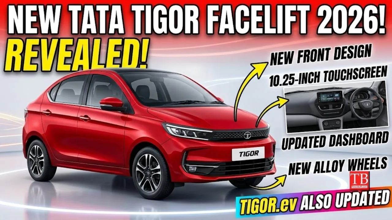 New Tata Tigor Facelift 2026 Launching Soon with New Design, 10.25-inch Screen