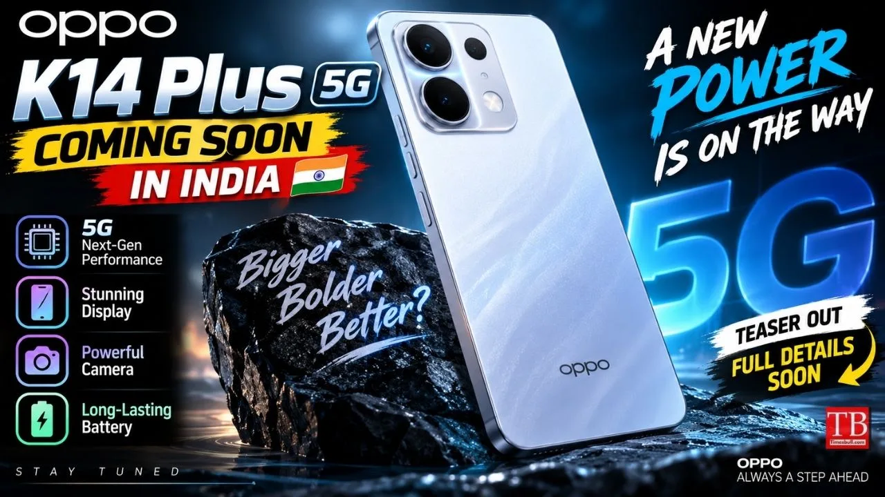 OPPO K14 Plus 5G to launch soon With large Display and a Powerful Battery in India