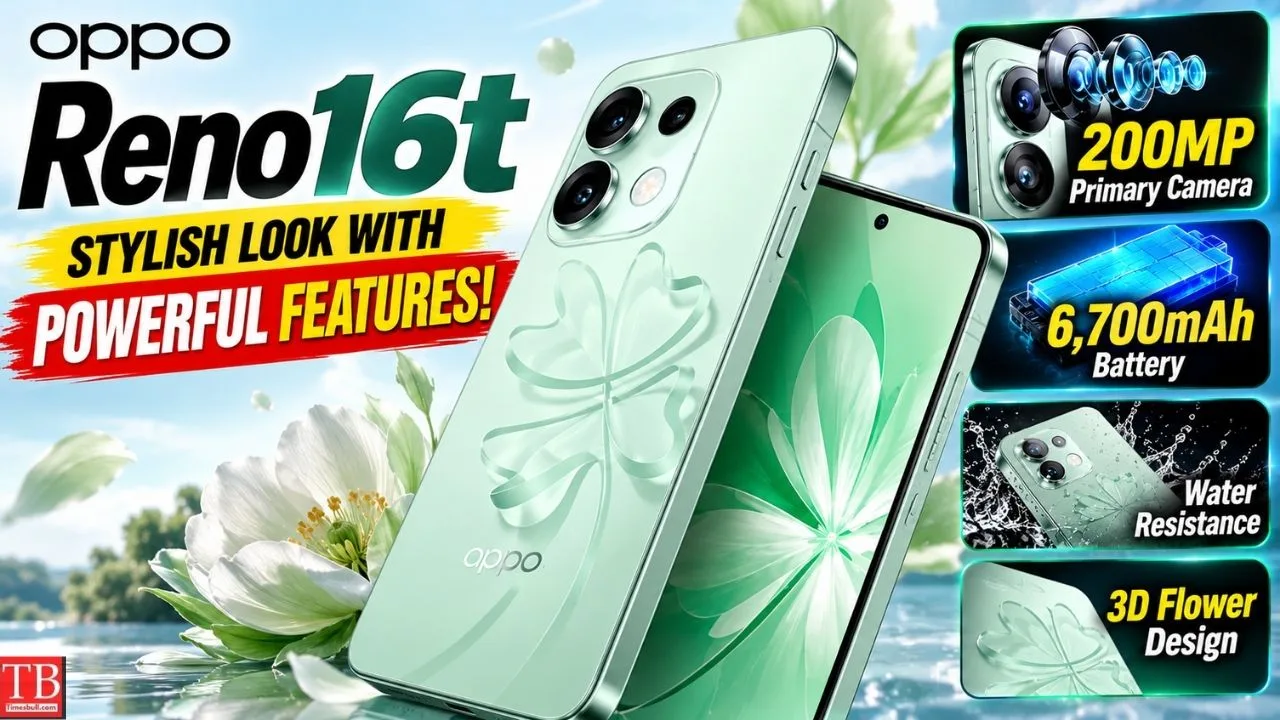 Oppo Reno 16t Debuts with 200MP Triple Camera and 6,700mAh Battery