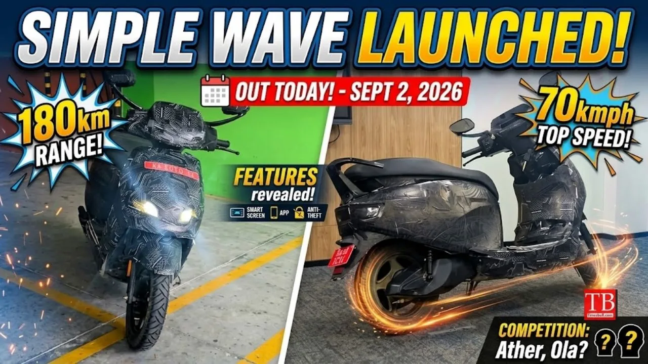 Simple Wave Electric Scooter Launched in India – Starting at ₹1.10 Lakh, Check Range
