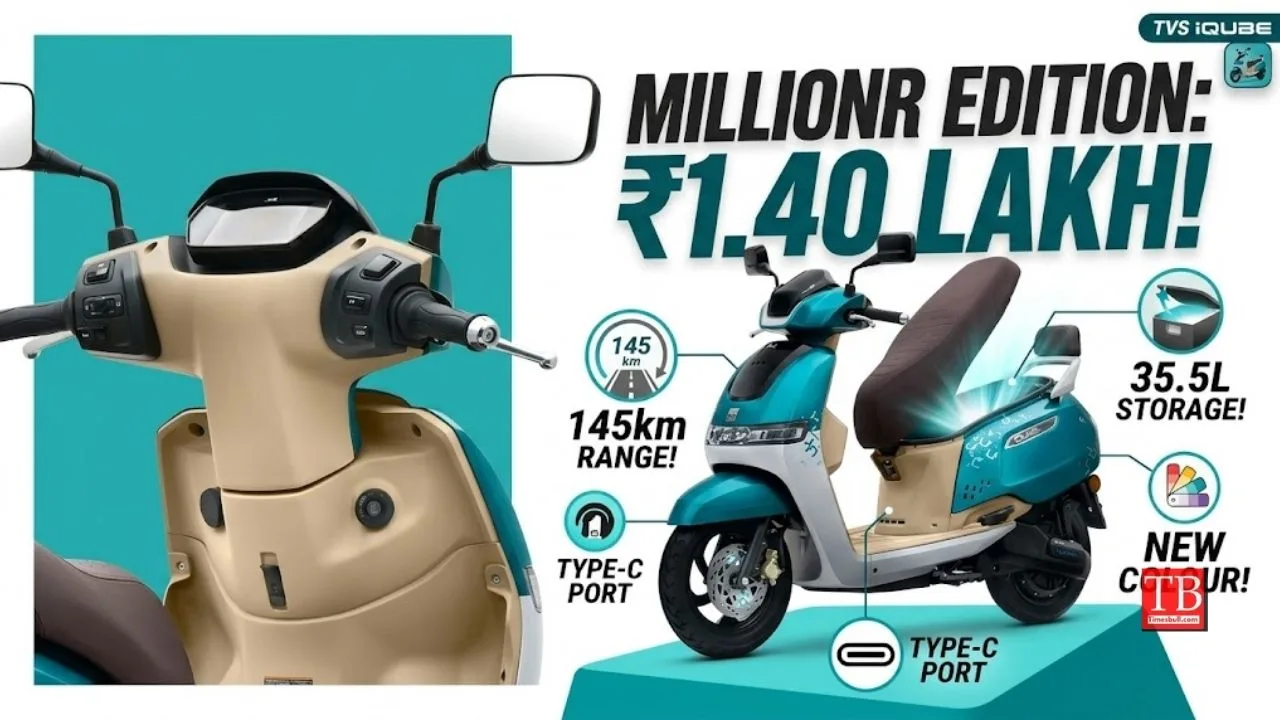 TVS iQube MillionR Edition Launched – Priced at ₹1.40 Lakh