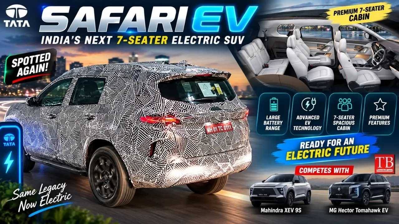 Tata Safari EV Confirmed for Diwali Launch With 80kWh Battery and Up to 600km Range